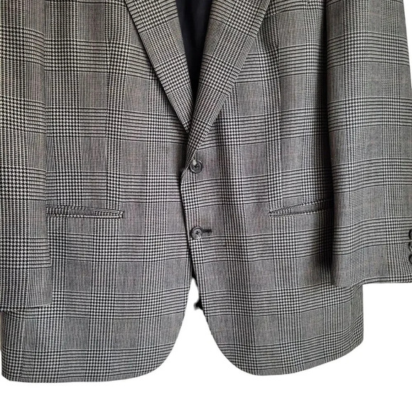 Burberrys Blazer Mens Plaid Gray wool Jacket Sport Coat Pockets Designer - Picture 9 of 12